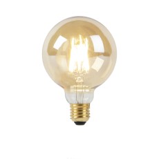 LUEDD E27 dim to warm LED goldline filament lamp G95 8W 2000 2600K
