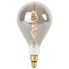 LUEDD E27 dimbare LED spiraal filament lamp A165 smoke 4W 120 lm 1800K