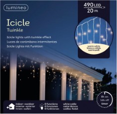 Lumineo Icicle Lights 490 LEDs 20m Warm Wit