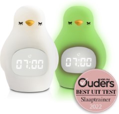 Luvion Pinguin Slaaptrainer Kinderwekker Met nachtlamp functie en wekker timer
