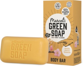 Marcels Green Soap Body bar Vanilla en Cherry Blossom 150 gr