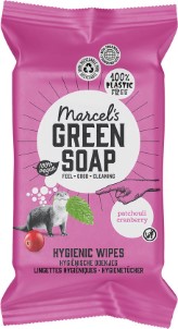Marcels Green Soap Cleaning Wipes Hygienische schoonmaakdoekjes Patchouli en Cranberry 60 stuks