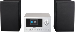 Medion P85003 Micro Audio Systeem DAB plus WiFi CD Speler Bluetooth Zilver