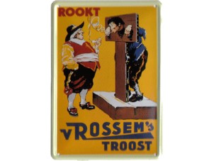 Blikken reclamebord Rookt Van Rossums Troost 20x30 cm