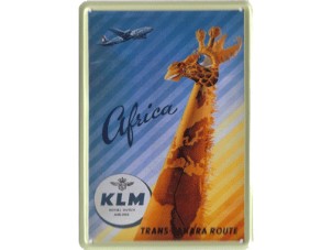 Blikken reclamebord KLM Trans Sahara Route 10x15 cm