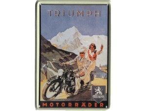 Blikken reclamebord Triumph 20x30 cm