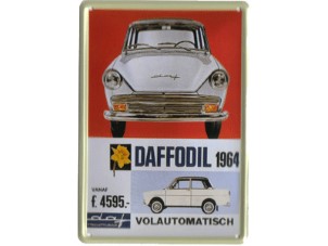 Blikken reclamebord Daffodil 1964 20x30 cm