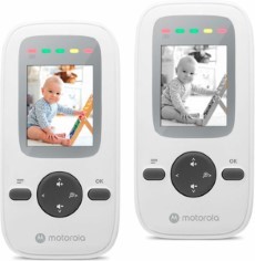 Motorola Nursery Babyfoon VM481 Video Baby Monitor 2 Inch Kleurendisplay Ouder Unit Infrarood Nachtzicht Digital Zoom Bereik tot 300 Meter Wit