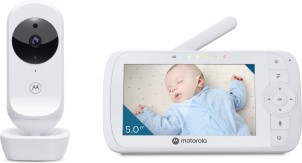Motorola Nursery Babyfoon Video Baby monitor VM35 Wit 5 inch Ouder Unit Infrarood Digitale Zoom Terugspreekfunctie