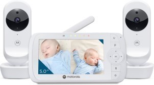 Motorola Nursery VM35 2 Babyfoon met 5 Inch Gesplitst Scherm en 2 Camera's Nachtvisie Ingebouwde microfoon