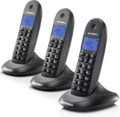 Motorola C1003 Trio DECT telefoon Zwart 3 handsets