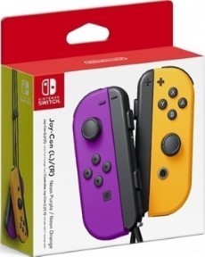 Nintendo Switch Joy Con Controller paar Neon Lila en Neon Oranje