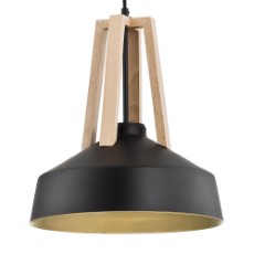 Nostalux Hanglamp Basic Wood zwart