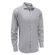 Ollies Fashion Bamboe overhemd heren grijs wit 45|46