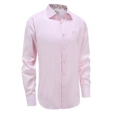 Ollies Fashion Overhemd heren roze poplin 45|46