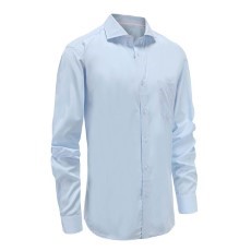 Ollies Fashion Bamboe overhemd heren blauw met borstzak 39|40