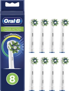 Oral B CrossAction Met CleanMaximiser technologie Opzetborstels 8 Stuks
