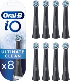 Oral B IO Ultimate Clean Black Opzetborstels Voor Tandenborstel Verpakking Van 8