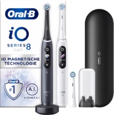 Oral B iO 8 Wit En Zwart Elektrische Tandenborstels Duopack