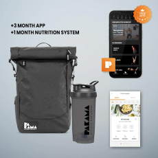 Pakama Athletics Bag 2.0 XXL Bundle plus Shaker plus Nutrition System 1 Month Berlin Black