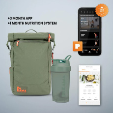 Pakama Athletics Bag 2.0 XXL Bundle plus Shaker plus Nutrition System 1 Month Gotham Green