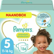 Pampers Premium Protection Luiers Maat 5 11 16 kg 136 stuks Maandbox