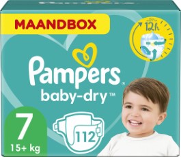 Pampers Baby Dry Luiers Maat 7 15 kg 112 Stuks Maandbox