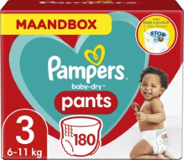 Pampers Baby Dry Pants Luierbroekjes Maat 3 6 11 kg 180 stuks Maandbox