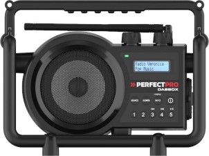 PerfectPro DABBOX Bouwplaats Radio FM en DAB plus Bluetooth AUX Oplaadbaar IP54 DBX3