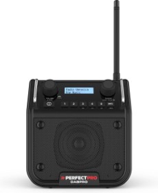 PerfectPro DABPRO Bouwplaats Radio DAB plus FM Bluetooth Oplaadbaar Zwart DPR2