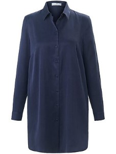 Peter Hahn Lange blouse lange mouwen blauw Maat 40