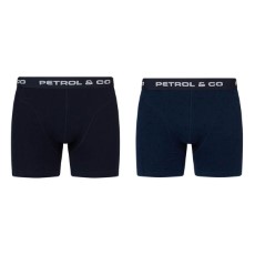Petrol Industries 2 pack Boxershorts 2x blauw 1x Figuur Maat XL