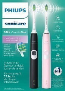 Philips Sonicare ProtectiveClean 4300 HX6800|35 Elektrische tandenborstel Roze en Zwart
