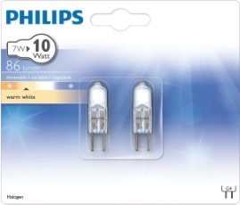 Philips 12V Halogeenlamp G4 7W (10W) Warm Wit Licht Dimbaar 2 stuks