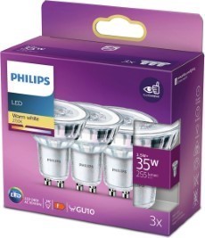 Philips energiezuinige LED Spot 35 W GU10 warmwit licht 3 stuks