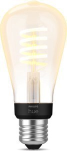 Philips Hue Lampen E27 ST64 Filament 7W 550lm Warm tot koelwit licht MA 929002477701 Amber