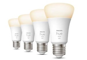 Philips Hue Lampen 4xE27 A60 9W 800lm Warmwit licht MA 929001821625 Wit