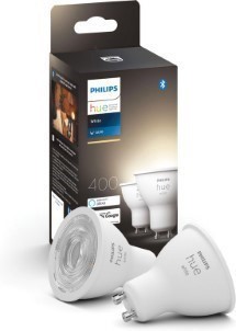 Philips Hue Lampen 2x GU10 LED 5,2W 400lm Warmwit licht MA 929001953508 Wit