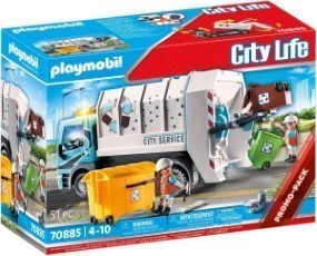 Playmobil City Life Vuilniswagen met knipperlicht 70885