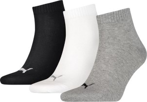Puma sokken Quarter wit zwart grijs 3 pack 43|46