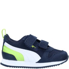 Puma R78 V Klittenband Sneaker Jongens Wit|Blauw Maat 28