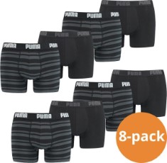 Puma Boxershorts 8 pack Stripe Black S