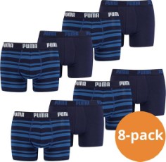 Puma Boxershorts 8 pack Stripe Blue XL
