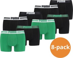 Puma Boxershorts Placed Logo 8 pack Groen|Zwart M