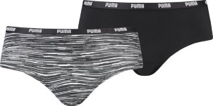 Puma Dames Hipsters Printed 2 pack Black XL