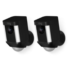 Ring Spotlight Cam Batterij Beveiligingscamera Zwart 2 stuks