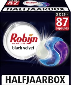 Robijn Black Velvet Wascapsules 3 x 29 wasbeurten Halfjaarbox