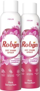 Robijn Pink Sensation Dry Wash Spray 2 x 200 ml Voordeelverpakking