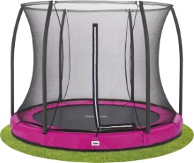 Salta Comfort Edition Ground inground trampoline met veiligheidsnet 251 cm Roze