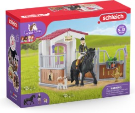 Schleich Horse Club Speelfigurenset Paardenstal met Horse Club Tori en Princess Kinderspeelgoed voor Jongens en Meisjes 5 tot 12 jaar 14 Onderdelen 42437
